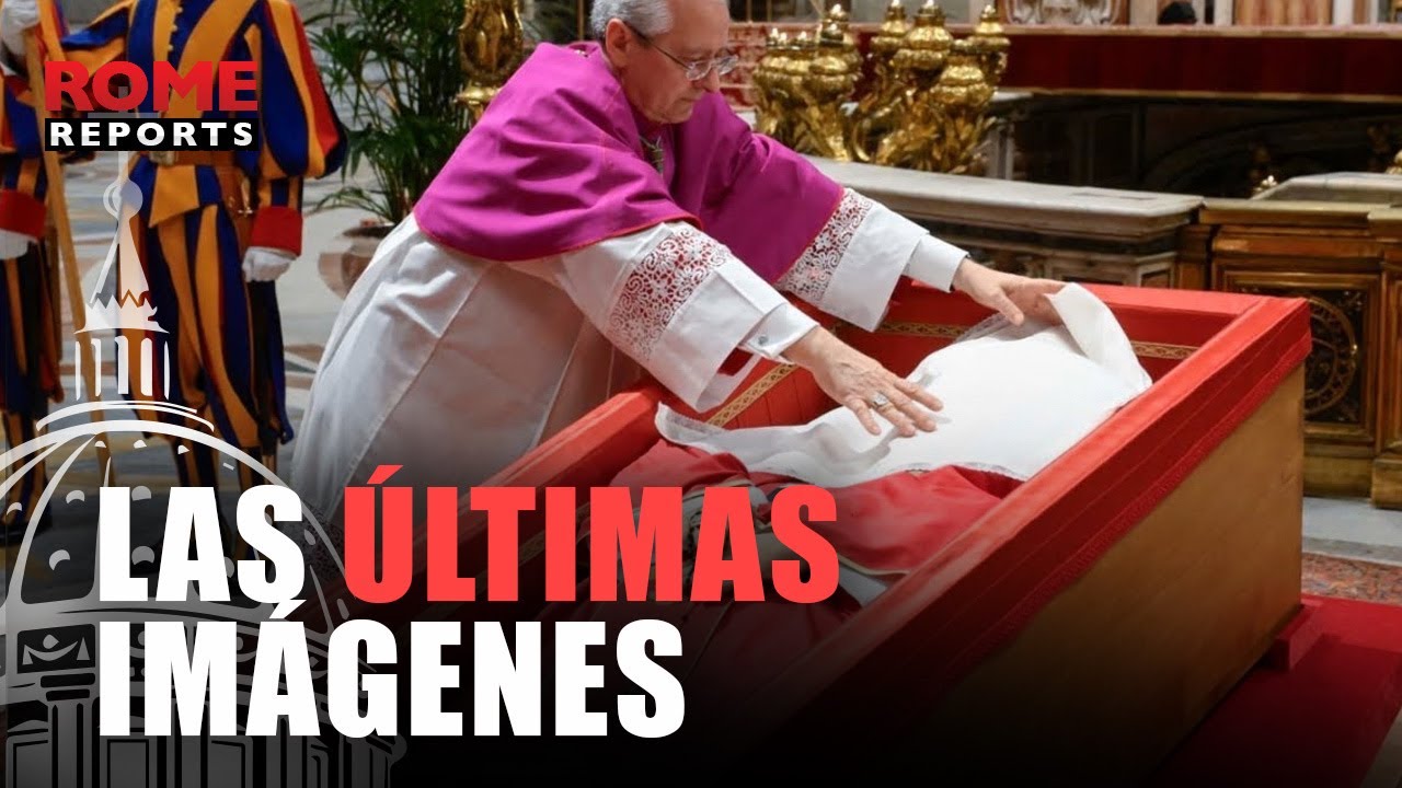SOLO VÍDEO: Estas son las últimas imágenes del féretro abierto del papa Francisco