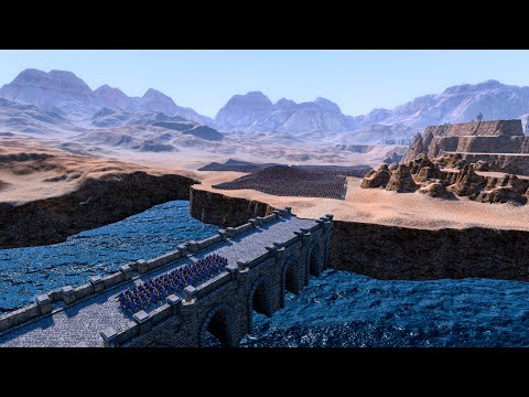GOLDEN KNIGHTS DEFEND THE BRIDGE FROM 15000 ROMANS - Ultimate Epic Battle Simulator UEBS