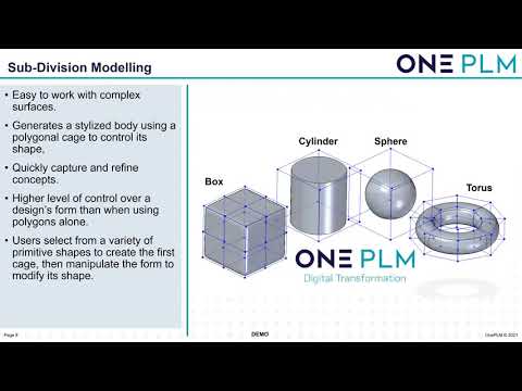 Solid Edge - Sub-Division modeling on-demand webinar