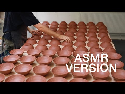 How to Make a Stoneware Pottery Bowl, from Beginning to End — ASMR Version
