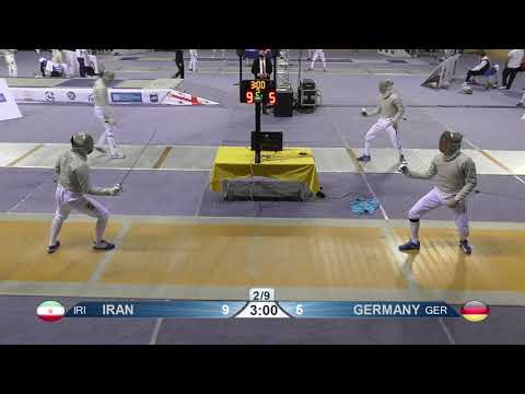 Tbilisi 2022 Sabre Team Men Piste Yellow T08 IRI vs GER