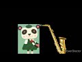 Baby Bach 2031 Panda Scout Tries A Saxophone
