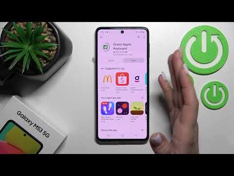 How to Install iPhone Keyboard on Samsung Galaxy M53 - Green Apple Keyboard App