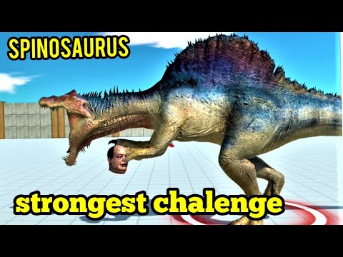 SPINOSAURUS CHALLENGE VS EVERY STRONGEST UNIT FROM FACTIONS Animal Revolt Battle Simulator