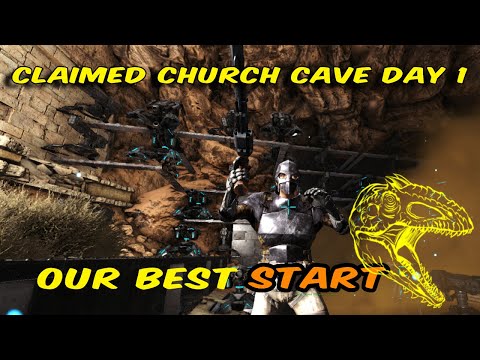 Claiming Church Cave Day 1 on a fresh wipe - Our Best Start | Ark Pvp Yono S2 E1