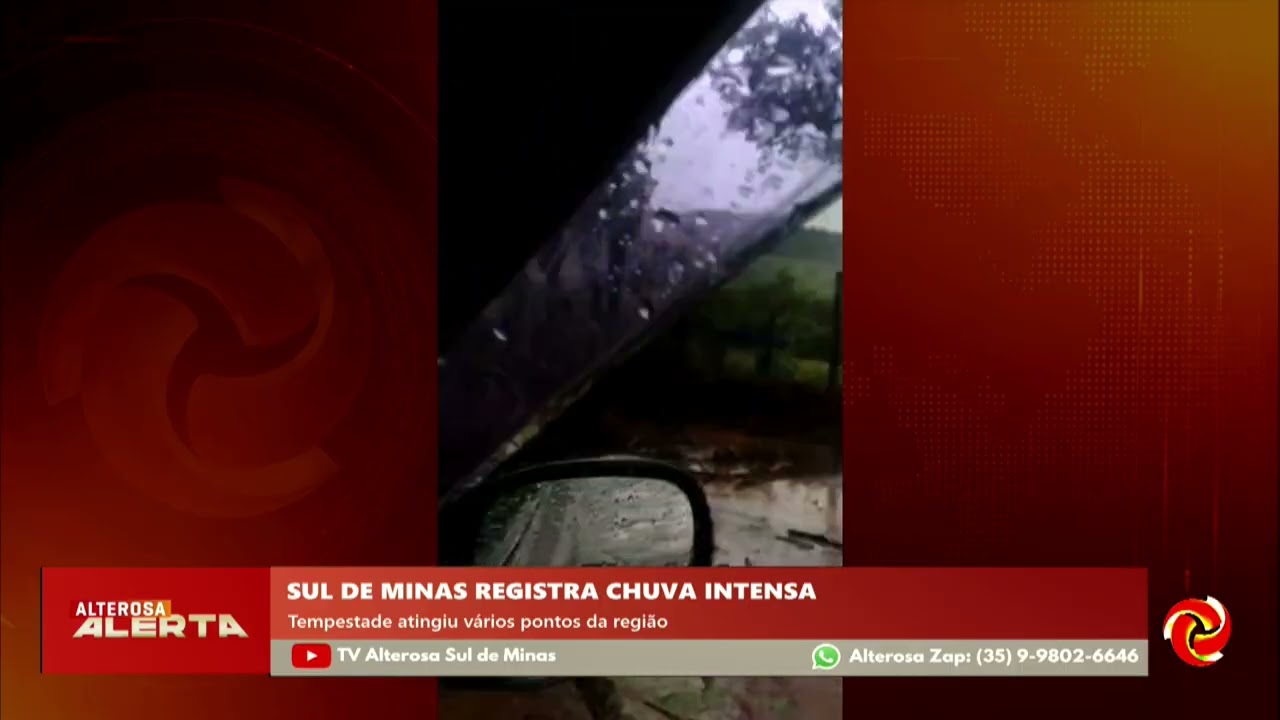 Chuva forte atinge cidades do Sul de Minas