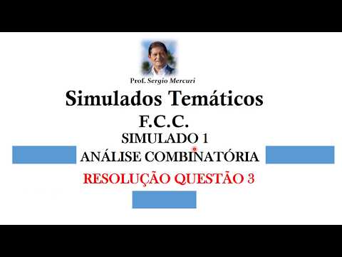 SIMULADO TEMÁTICO - 1-  F.C.C.- ANÁLISE COMBINATÓRIA - RESOLUÇÃO - QUESTÃO 3