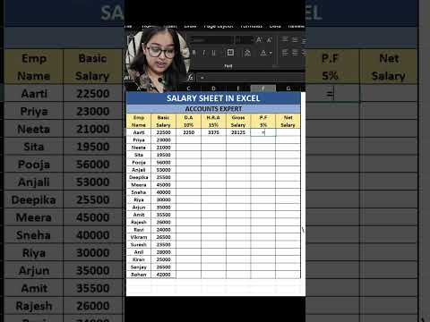 How to create a Salary Sheet in Excel #salaryslip #excel #tutorial #salarysheet