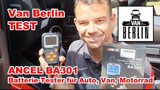 ANCEL BA301 Batterietester für KFZ / Motorrad 6V/12V 100-2000 CCA Autobatterie Batterie Testgerät