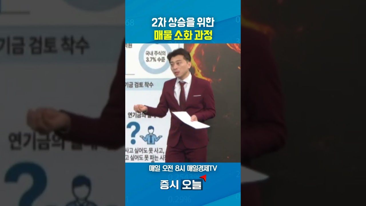 [증시 오늘] 2차 상승을 위한 매물 소화 과정