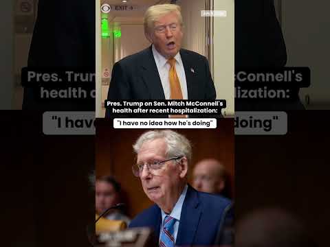 President Trump says he has “no idea” how Mitch McConnell is doing #shorts