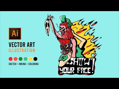 Thriller Fantasy Illustration Vector Artwork in Adobe Illustrator CC | Drawing Sketch | Speed Art