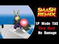 Smash Remix TAS Peppy 1P Mode Very Hard No Damage