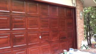 Faux Painting  Mahogany Garage Door