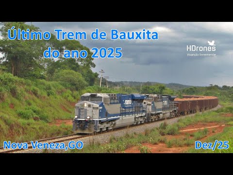 ÚLTIMO TREM DE MINÉRIO DE 2025 PASSANDO EM NOVA VENEZA/GO - DEZEMBRO/2025