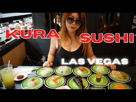 #kurasushi #lasvegas O sushi bar giratório Kura agora está aberto em Las Vegas