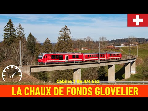 Cab Ride La Chaux-de-Fonds–Glovelier (Jura Railways, Switzerland) train driver's view in 4K