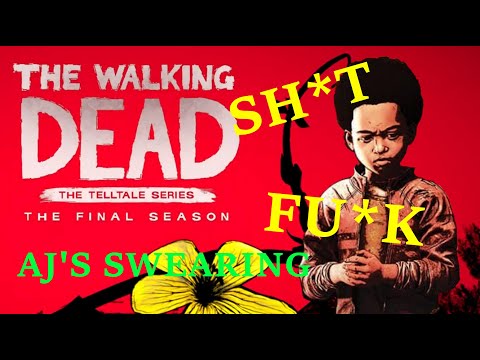 AJ Swears a lot (Clementine let him use bad words) - funny compilation