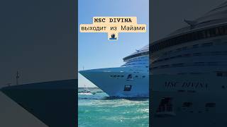 MSC DIVINA выходит из Майами #mscdivina #Miami #umarkeyn #4k #cruiseship #cruise #travel