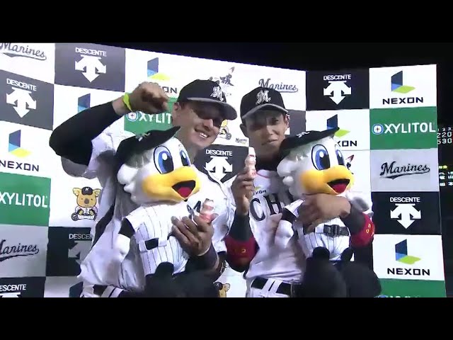 マリーンズ加藤選手・クルーズ選手ヒーローインタビュー 2014/5/21 マリーンズ対スワローズ