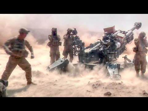 Army 101st Airborne Soldiers Fire M777 Howitzers