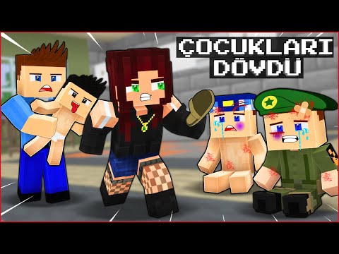 KEREM KOMİSER VE MERVE ÇOCUKLARI DÖVDÜ! 😱 -Minecraft