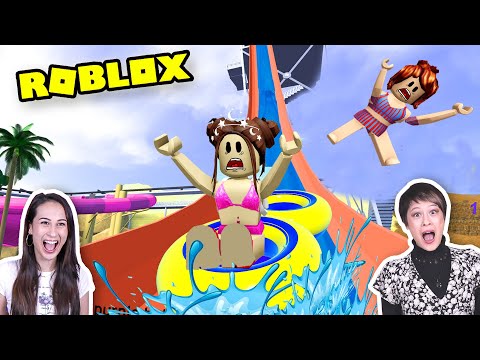 ROBLOX WATERPARK: MIJN ZUSJE VIEL VAN DE MEGA GLIJBAAN AF! || Let's Play Wednesday