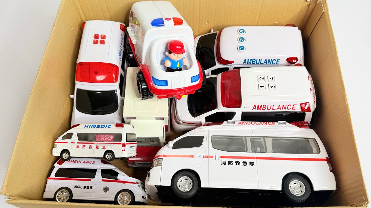 救急車のミニカー緊急走行テスト☆サイレン有りambulance minicar