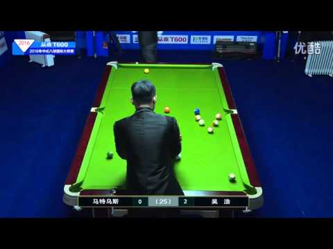 Wu Hao VS Mateusz Sniegocki - 2016 World Chinese 8 Ball Masters