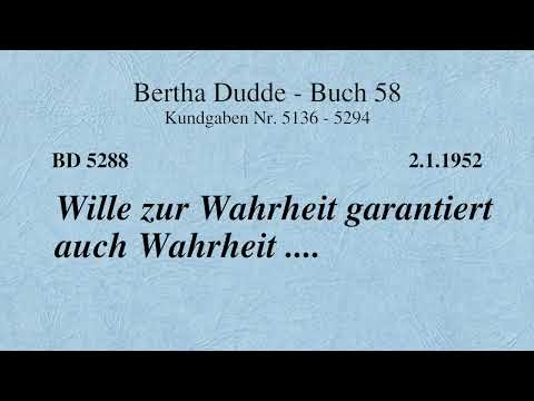 BD 5288 - WILLE ZUR WAHRHEIT GARANTIERT AUCH WAHRHEIT ....