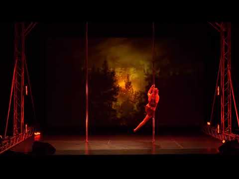 2nd Place, Performance Theater, Intermediate, 2022 LOLPoleFest - Emiley Nelson