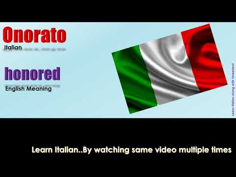 Onorato « How to Pronounce Italian word Onorato?