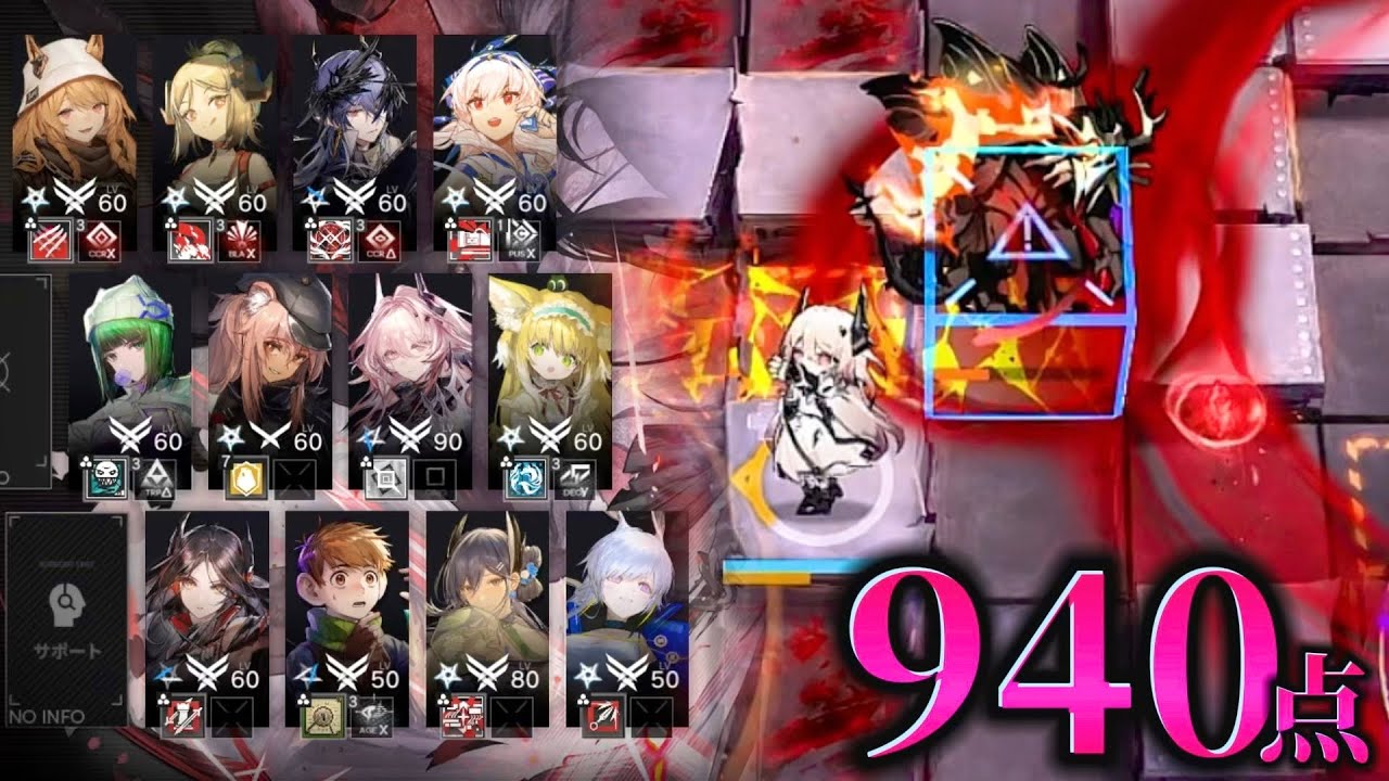 『血塗られし焦土』最高等級940点クリア例　Dr.くろむの場合【アークナイツ/Arknights/危機契約#3】