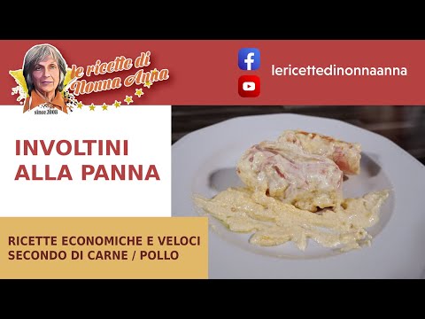 Involtini di petto di pollo, prosciutto cotto e panna, ricetta veloce ed economica