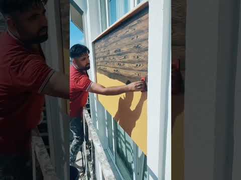 Best 🔥👌 wooden texture painting #shorts #interiordesign