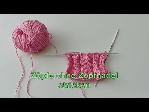 Knitting braids without a cable needle