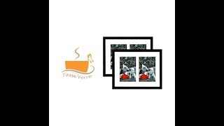 Tasse Verre 11x14 Collage Picture Frame - Two 5x7 Cutouts in Mat - 2pack (Black)