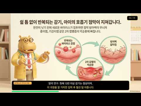 [소아과 특강 제1편] 어린이집만 가면 감기 달고 사는 아이, 언제까지 아플까요?