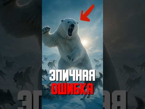 Белый медведь показал, кто хозяин льдов!