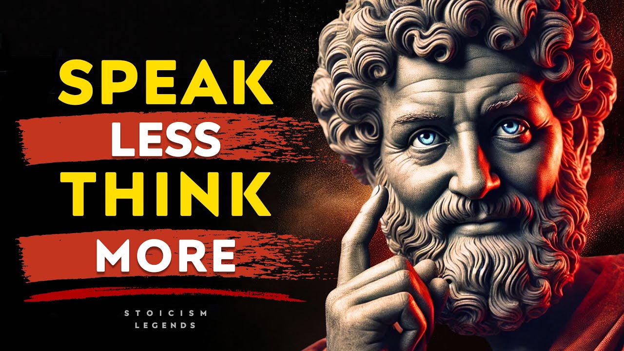 Speak Less, Think More - Marcus Aurelius Stoic Philosophy Stoicism Legends