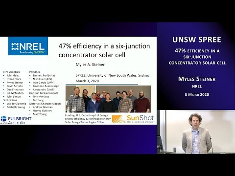 UNSW SPREE 202003-03 Myles Steiner - 47% efficiency in a six-junction concentrator solar cell