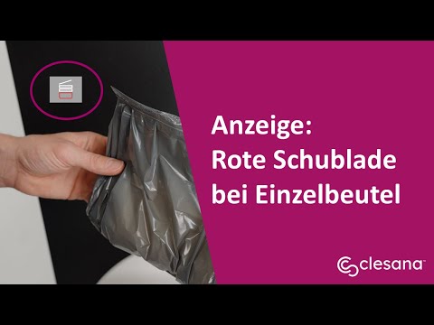 Clesana C1 - Anzeige Rote Schublade bei Einzelbeutel