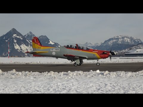 PC-21 for Spanish Air Force - Flights in January 2021- Airport Buochs LSZC