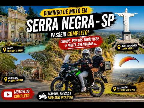 SERRA NEGRA DE MOTO! Cristo, Fontana di Trevi e Voo Livre no Interior de SP