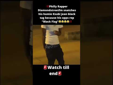 ‼️Philly Rapper Diamondstreetfm being petty towards his opps “Black Flag”😂😂😂 #shorts #philly