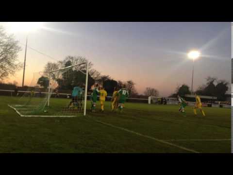 Biggleswade Town 1-3 Hitchin Town - Corner and Clearance