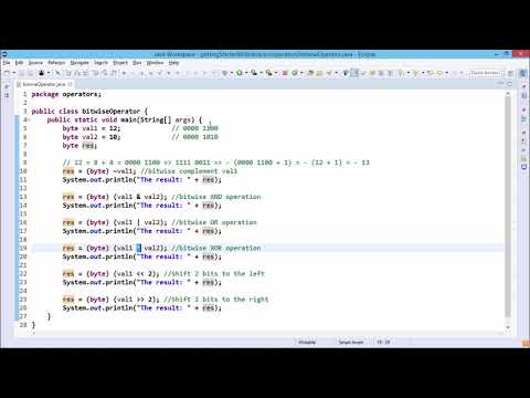 Java Essentials Bitwise operators in java