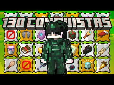 eu fiz todas as 130 CONQUISTAS no MINECRAFT HARDCORE!