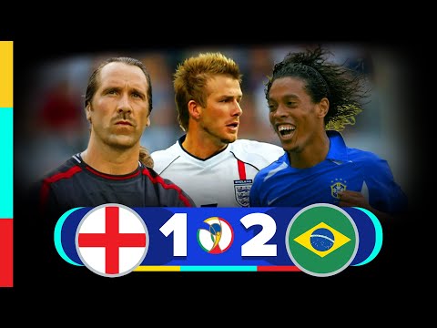 INGLATERRA 1 X 2 BRASIL 🏆Histórico Copa do Mundo 2002🎙️Galvão Bueno ⚽ melhores momentos
