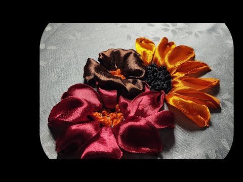 Beautiful Flower Embroidery || Ribbon Embroidery for Beginners || Fahmida Collections